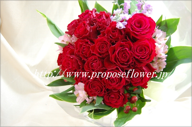バラの花束プロポーズ