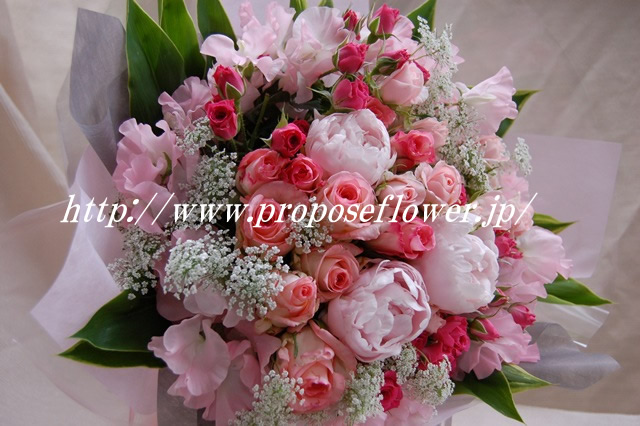 シャクヤクブーケ 芍薬の花束 ドイツマイスターの花束専門店 プロポーズフラワーショップ