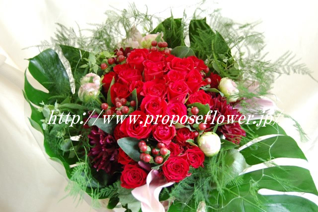 おしゃれなプロポーズの花束 赤いバラ ドイツマイスターの花束専門店 プロポーズフラワーショップ