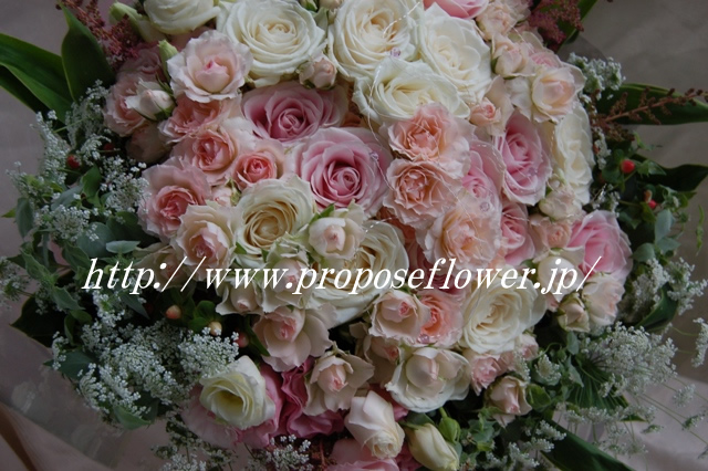 プロポーズの花束ピンク