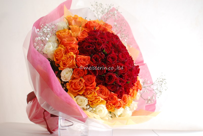 薔薇１０８本のプロポーズの花束