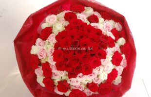 120本のバラの花束