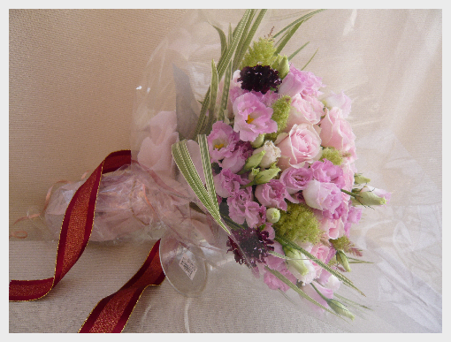記念日の花束・ピンク
