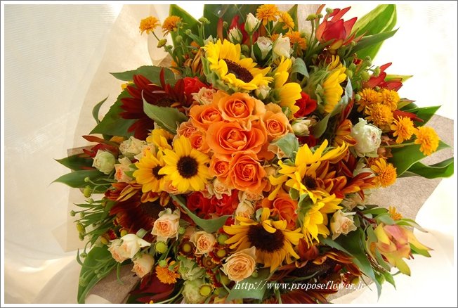 サマープロポーズにひまわりの花束 ドイツマイスターの花束専門店 プロポーズフラワーショップ